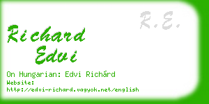 richard edvi business card