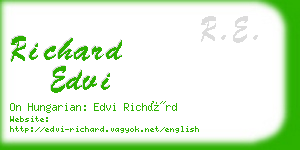 richard edvi business card